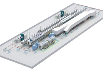 Electrophoresis coating line